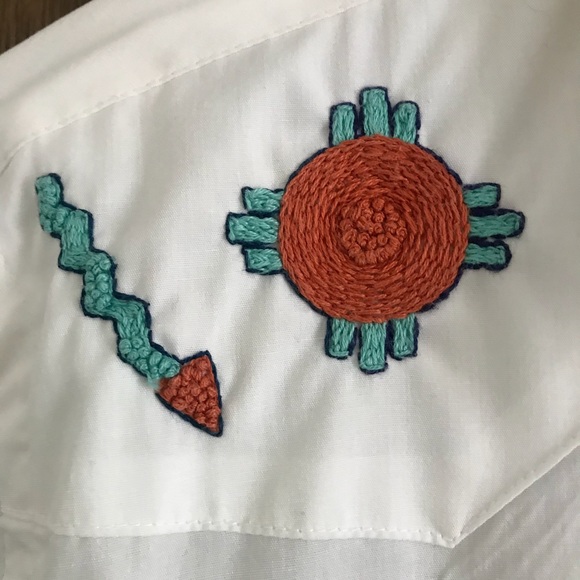 Hand Embroidered 1980s Wrangler Western Shirt - Picture 7 of 8